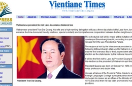Truyền thông Lào ca ngợi tình hữu nghị Việt-Lào