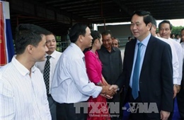 Chủ tịch nước Trần Đại Quang kết thúc chuyến thăm Lào
