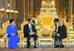 Chủ tịch nước Trần Đại Quang hội kiến Quốc vương Campuchia 