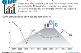 6 tháng đầu năm, tăng trưởng GDP chững lại