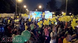 Lễ diễu hành xe đạp lúc nửa đêm ở Moskva