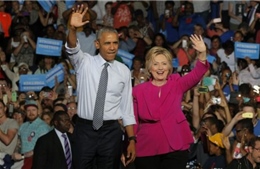 Tổng thống Obama vận động tranh cử cho bà Hillary
