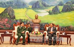Lãnh đạo Lào đánh giá cao hợp tác quân đội Việt-Lào