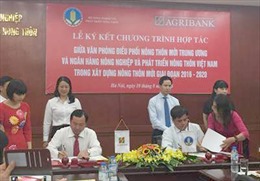 Agribank ký hợp tác với Văn phòng điều phối nông thôn mới trung ương