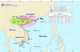 Trong 12 - 24 giờ tới, bão số 3 ảnh hưởng trực tiếp Đông Bắc Bộ