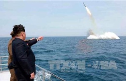Ông Kim Jong Un ca ngợi vụ phóng tên lửa từ tàu ngầm