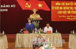 Chủ tịch Quốc hội Nguyễn Thị Kim Ngân làm việc tại Nam Định 