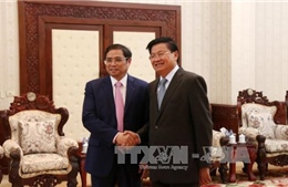 Tổng Bí thư, Chủ tịch Lào tiếp Đoàn Ban Tổ chức Trung ương  