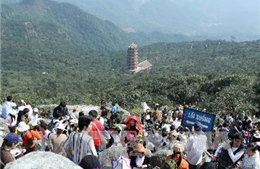 Du khách bị ngã xuống núi Yên Tử xuất viện 
