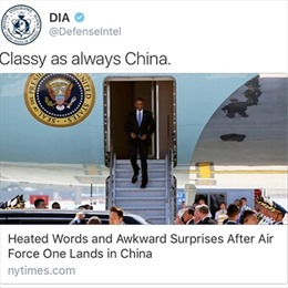Tình báo quân đội Mỹ trần tình vụ mỉa mai Trung Quốc