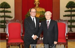 Tổng Bí thư Nguyễn Phú Trọng tiếp Tổng thống Pháp Francois Hollande