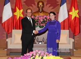 Chủ tịch Quốc hội hội kiến Tổng thống Pháp Hollande
