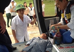 Trực thăng đưa bệnh nhân vỡ ruột thừa từ Bạch Long Vĩ về Bạch Mai 