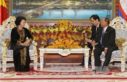 Chủ tịch Quốc hội Nguyễn Thị Kim Ngân hội đàm với Chủ tịch Quốc hội Campuchia