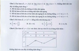 Bộ GD&ĐT công bố đề thi minh họa kỳ thi THPT quốc gia 