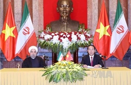 Chủ tịch nước tổ chức chiêu đãi Tổng thống Iran Hassan Rouhani