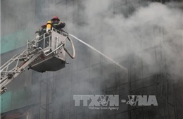 Dập tắt hoàn toàn đám cháy trên phố Trần Thái Tông