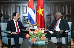 Chủ tịch nước Trần Đại Quang hội kiến Chủ tịch Quốc hội Cuba
