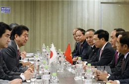 Chủ tịch nước Trần Đại Quang hội đàm với Thủ tướng Nhật Bản 
