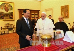 Chủ tịch nước Trần Đại Quang hội kiến Giáo hoàng và Thủ tướng Vatican