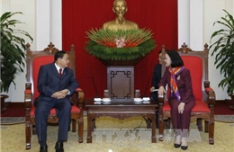 Đồng chí Trương Thị Mai tiếp Đoàn đại biểu Campuchia 