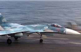 Trở về từ Syria, chiến đấu cơ Su-33 của Nga rơi xuống biển