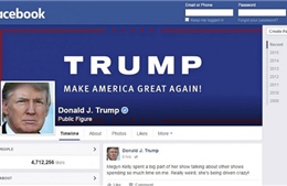Bầu cử Mỹ - chủ đề "hot" nhất trên Facebook năm 2016