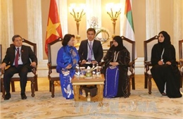 Chủ tịch Quốc hội Nguyễn Thị Kim Ngân gặp Chủ tịch Hội đồng Liên bang UAE