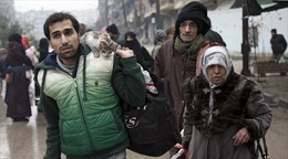 Aleppo: Hàng trăm tay súng đầu hàng, hàng nghìn người di tản
