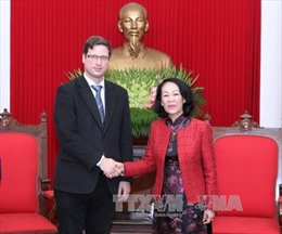 Trưởng Ban Dân vận Trung ương Trương Thị Mai tiếp Phó Chủ tịch Quốc hội Hunggari 