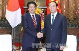Chủ tịch nước Trần Đại Quang tiếp Thủ tướng Nhật Bản Shinzo Abe 