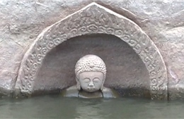 Phát hiện tượng Phật cổ 600 năm dưới nước ở Trung Quốc