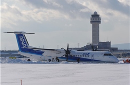 Máy bay Nhật Bản cắm đầu vào tuyết
