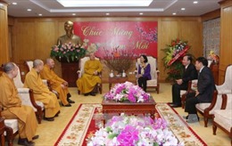 Trưởng ban Dân vận Trung ương Trương Thị Mai tiếp các đoàn chức sắc tôn giáo 