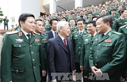 Tổng Bí thư Nguyễn Phú Trọng thăm, chúc Tết tại Bộ Tư lệnh Bộ đội Biên phòng 