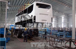 Nhà máy xe Bus Trường Hải sản xuất trở lại sau sự cố cháy