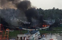 Cháy tàu cá ở Quảng Ngãi, thiệt hại hơn 3 tỷ đồng 