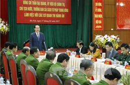 Chủ tịch nước Trần Đại Quang làm việc với các cơ quan thi hành án Trung ương