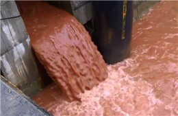 Video clip về cống xả nước thải màu đỏ không phải được quay ở Formosa Hà Tĩnh 