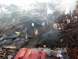 Cháy xưởng mộc trong khu dân cư tại Lâm Đồng 