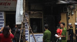 Cháy nhà con trai nhạc sĩ Văn Cao trên phố Lê Duẩn, Hà Nội