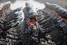 Hình ảnh lễ diễu binh ấn tượng tại Triều Tiên