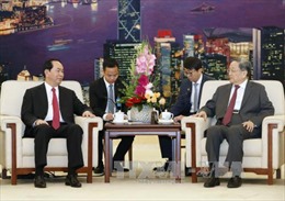 Chủ tịch nước Trần Đại Quang hội kiến Chủ tịch Chính hiệp Trung Quốc Du Chính Thanh