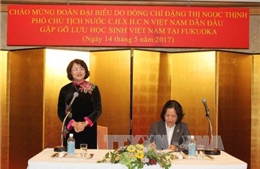 Phó Chủ tịch nước Đặng Thị Ngọc Thịnh gặp gỡ lưu học sinh Việt Nam tại Fukuoka 