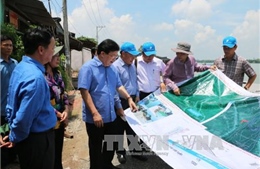 Phó Thủ tướng Chính phủ Trịnh Đình Dũng khảo sát tình trạng sạt lở tại An Giang