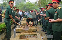 An táng hài cốt liệt sĩ hy sinh tại Lào