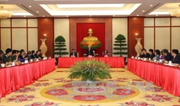 Tổng Bí thư gặp mặt các đại biểu chương trình Vinh quang Việt Nam 