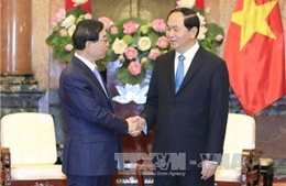 Chủ tịch nước Trần Đại Quang tiếp Đặc phái viên của Tổng thống Hàn Quốc