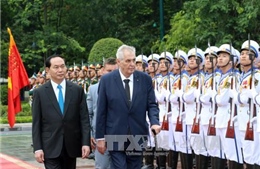 Chủ tịch nước Trần Đại Quang đón tiếp Tổng thống Cộng hòa Séc 