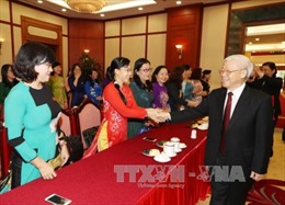 Tổng Bí thư Nguyễn Phú Trọng gặp mặt Nhóm nữ đại biểu Quốc hội khóa XIV